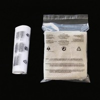 Sac d'emballage en plastique transparent refermable avec fermeture éclair, imprimé en flexographie, avec avertissement de suffocation, pour vêtements et chaussures