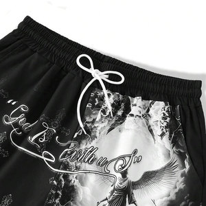 Customized Men's <strong>T</strong>-<strong>Shirt</strong> Sets Elastic Waistbands Men's Shorts and <strong>T</strong>-<strong>Shirt</strong> Sets With <strong>Customizable</strong> Logos and Colors - Product Image 4