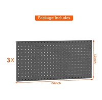 Shed Modular Peg Board Organizer Board Kit Outils Pegboard Système de stockage Panneaux Pegboard en métal pour mur Garage Utility
