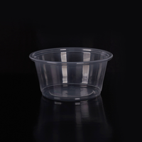 Gobelets en plastique jetables personnalisés de qualité supérieure 0,75/1/2/3,25/4 oz, contenants alimentaires, gobelets à sauce en PP avec couvercle à charnière