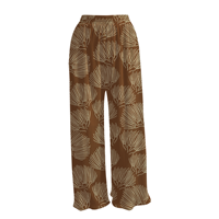Wholesale Summer Fashion Soft Milk Silk Leg Pants Hawai Floral Print High Waist Casual Trousers for Adults