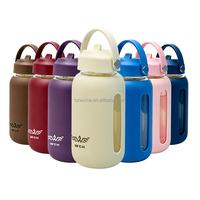 Wecan 2026, Taza de Café de Doble Pared de Vidrio Borosilicato de Alta Calidad, Estilo Americano, 800ml/600ml, con Funda de Silicona