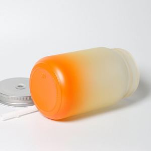 Wholesale Colorful Custom Matte Glass Mason Jar <b>Cups</b> <b>With</b> <b>Lid</b> <b>and</b> <b>Straw</b> - Product Image 3