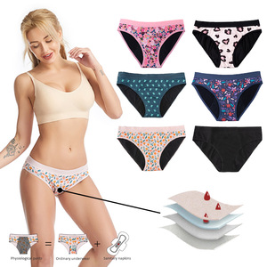 Mutandine Mestruali per Ragazze a Prezzo di Fabbrica, 9 Tipi di Stampe, 4 Strati Altamente Assorbenti, Anti-Perdita, Protezione Completa - Product Image 2