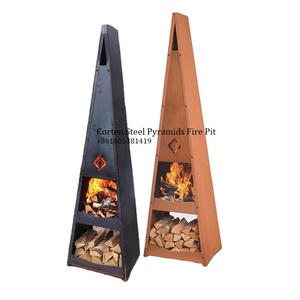 Precio <span class=keywords><strong>bajo</strong></span> <span class=keywords><strong>chimenea</strong></span> al aire libre 500*350*1500mm de acero corten de pozo de <span class=keywords><strong>fuego</strong></span> con madera de almacenamiento - Product Image 2