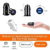 Vente en gros A + C Mini chargeurs de voiture QC 3.0 PD Charge rapide voiture allume-cigare Type c et port USB chargeur de voiture 3.1 a