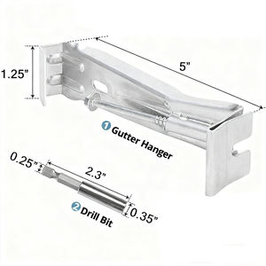 Supports de fixation de <span class=keywords><strong>gouttière</strong></span> dissimulés en alliage d'aluminium de 5 pouces, durables et résistants à l'eau, <span class=keywords><strong>pour</strong></span> la réparation des gouttières affaissées - Product Image 2