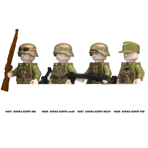 Blocs de construction de la Seconde Guerre mondiale, États-Unis, Royaume-Uni, France, Allemagne, URSS, infanterie, Afrique, <span class=keywords><strong>Korp</strong></span>, figurines d'action miniatures, jouets, cadeau pour enfants - Product Image 3