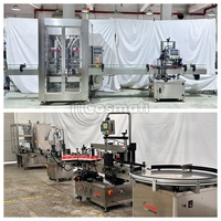Machine de remplissage, de bouchage et d'étiquetage haute précision à 4 buses pour shampoing, gel douche, savon liquide, crème et lotion en pot