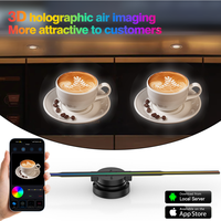 Ventilador de Proyección Holográfica Hallo Fan de 42 cm, Pantalla de Imagen Flotante 3D, Dispositivo de Publicidad Visual LED para Kiosco, Disponible en EE. UU.