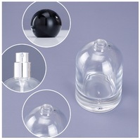 Flacons de parfum de luxe en verre transparent de 50 ml/30 ml avec pulvérisateur à pompe, impression sérigraphique, logo personnalisé, diffuseur à bâtonnets