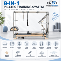 Machine multifonctionnelle de studio Pilates Reformer en bois d'érable 8-en-1 avec chaise, échelle, baril, correcteur de colonne vertébrale et tour pour le corps et le yoga