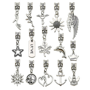 Vente en gros Pendentif en argent ancien Bracelet Charms Perles Accessoires Fabrication de bijoux - Product Image 1