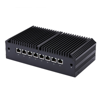 Ordinateur industriel 5e génération Celeron 3205U sans ventilateur 8 ports Ethernet Gigabit LAN Micro PC serveur Linux pare-feu Mini PC