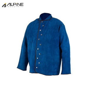 Chaqueta de soldadura de cuero de calidad superior resistente al calor cuero de ante dividido de vaca chaquetas de cuero de soldadura impermeables de invierno - Product Image 2