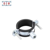 Collier de serrage pour profilé en C en acier au carbone électrogalvanisé intégré anti-vibration