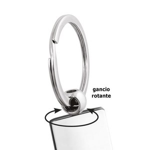 Porte-clés en métal personnalisé avec design rectangulaire uni, en acier inoxydable et laiton, impression UV décalée, logo émaillé au laser - Product Image 3