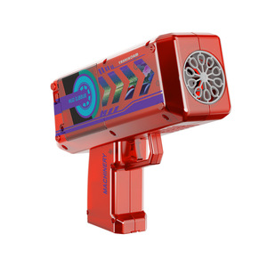 Pistola de burbujas eléctrica transparente con luz, operación con un solo clic, juguete para niños, para exteriores, unisex, de 5 a 7 años, material plástico - Product Image 2