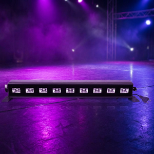 Lumière LED violette Par Blacklight UV Disco DJ 9 LED Barre de lavage de lumière pour fête <span class=keywords><strong>Club</strong></span> Mur - Product Image 1