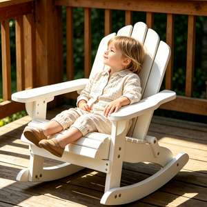 Fauteuil à bascule Adirondack pour tout-petits en bois de sapin, chaise à bascule d'extérieur pour enfants, petit siège de patio pour enfants, jardin, cour, véranda, salon - Product Image 2