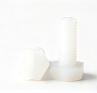 Vis en plastique de qualité industrielle à tête hexagonale fendue, finition unie, en PVDF, de M2 à M20, pour diverses industries – Fabrication chinoise, vente chaude