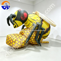 Nouvelle Abeille Gonflable Géante 2026 avec Lumières LED, Modèle Nid d'Abeille Personnalisé en Tissu Oxford, Accessoire Thème Insecte pour Décoration d'Événements