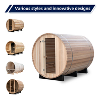 Sauna extérieur cylindrique, sauna extérieur en forme de baril, sauna familial, personnalisable, vente directe d'usine en bois