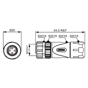 Marvtech <strong>M12</strong> Female 4/5/8pin a <strong>Code</strong> PG11 Field Wirable Cable Connector Display Racks Connectors - Product Image 5