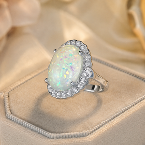 Anello Vintage Stile Opale da Donna, Anello di Tendenza con Design Retrò, Accessorio Elegante da Dito - Product Image 4