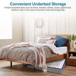 Under <strong>Bed</strong> Storage <strong>Bag</strong>, Underbed Clothes Organizer, Storage <strong>Bag</strong> Organizer With Clear Window and Reinforced Handles - Product Image 6