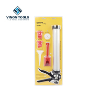 Cliquet à tige hexagonale lisse sans gouttes, pistolet de calfeutrage 1500n, poussée maximale équipé de 5 embouts en plastique