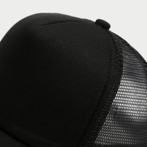 Casquette de baseball ajustable à 5 panneaux avec logo personnalisé, bicolore, en polyester, devant en mousse, dos en maille, casquette de sport vierge - Product Image 6