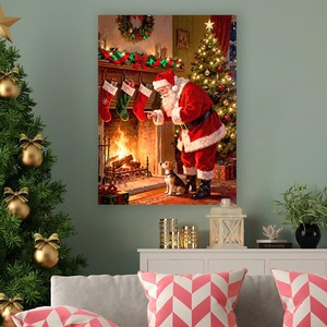 Led <span class=keywords><strong>Canvas</strong></span> bức tranh cho Santa Claus trang trí Giáng sinh phòng khách tường trang trí Xmas chim giáng sinh Quà Tặng - Product Image 4