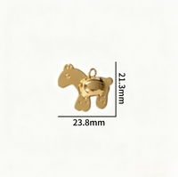 Pendentif Animal en Laiton Plaqué Or de Haute Qualité, Breloques Mignonnes pour Femmes Adultes, Idéal pour la Fabrication de Bijoux et Colliers DIY – Vente Chaude