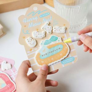 Mini blocs-notes autocollants mignons Alien Index Fudge Cat - Fournitures scolaires et de bureau personnalisables, cadeau pour la rentrée scolaire - Product Image 4
