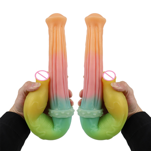 Bán Buôn Đôi Kích Thước Lớn LUUK-7034 Double-Head Phần Trên Ngựa Phallus Dưới Nửa Con Chó Phallus Dildo Panis Cho Lesbian - Product Image 1