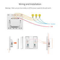 Tuya Wifi 1/2/3gang 86-Type Interrupteur mural Ultra Smart Life pour la décoration de la maison-Interrupteur mural à bouton-poussoir