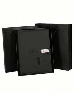 Customized Logo Multi Functional <b>A5</b> Wireless Charging Smart <b>Notepad</b> PU Leather Journal Notebook Set with USB - Product Image 1