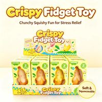 Nouveau jouet anti-stress croustillant à presser, jouet miniature en forme de banane simulée, souple, adhésif et à rebond lent, vente en gros d'usine