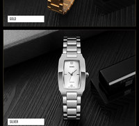 Skmei 1400 chronographe étanche montre-bracelet de luxe femmes mode décontracté montres à Quartz carré or Rose montres de Sport