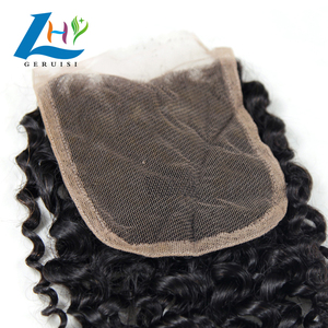 Pelo virgen rizado Jerry de alta calidad, extensiones de cabello humano brasileño con cierre de encaje hd, 4x4 - Product Image 4