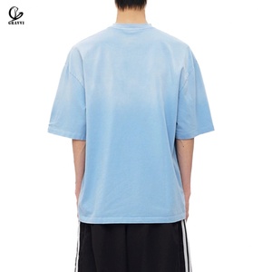 เสื้อยืดสตรีทแวร์โอเวอร์ไซส์ลายกราฟิกวินเทจพิมพ์ลายดิจิทัลแบบหลวมแขนสั้นสำหรับผู้ชาย - Product Image 3