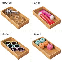 Boîte de rangement en bois de bambou décoratif, haute qualité, ensemble organisateur, petite boîte
