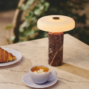 Lámpara de Mesa Inalámbrica Recargable con Base de Mármol, Decoración para el Hogar, Luz de Escritorio Táctil con Regulación de Intensidad, para Restaurante, Hotel, Dormitorio - Product Image 1