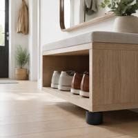 Pieds de meubles réglables en plastique, noirs, ronds, avec douille à vis, robustes, pour canapé, lit, armoire de cuisine