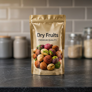 Dry Fruits Stand Up <b>Pouch</b> BOPP <b>Laminated</b> Food Grade Zipper Top Premium Quality Packaging - Product Image 1