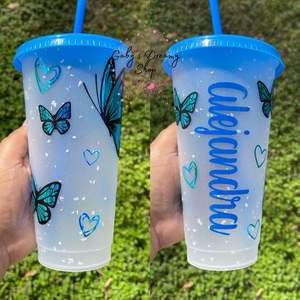 定制徽标促销品 光滑塑料体育场杯 12/16/24 盎司 塑料杯可个性化定制 - Product Image 2