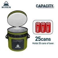 Sac à dos isotherme étanche moderne et portable MIREN avec logo personnalisé, en TPU, capacité de 18 L (25 canettes), pour le camping en plein air