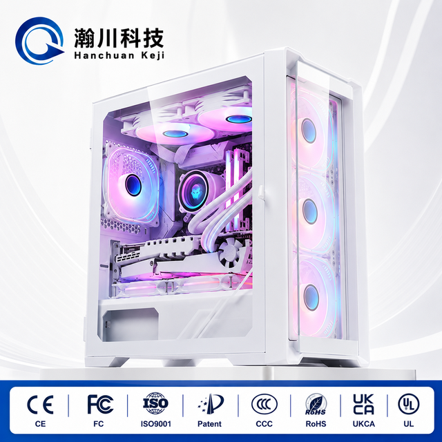 Gaming Desktop Ryzen 7 5700X RTX 5060 32G 1TB SSD WiFi Customizable Design Office Prebuilt Gamer PC Factory Wholesale