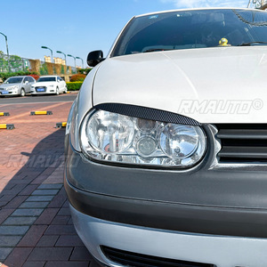 Pegatinas para Cejas de Faros Delanteros de Coche, Aspecto Negro Brillante/Carbono, para Volkswagen Golf 4 MK4 - Product Image 5